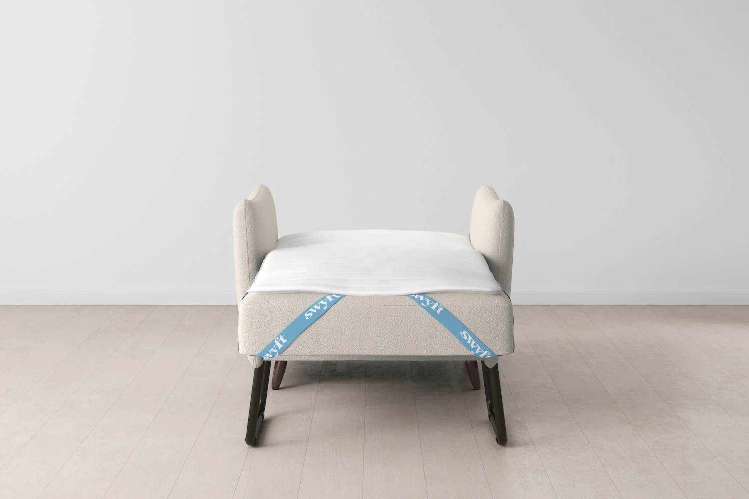 Model 08 Chair Bed Single Sofa Bed, Ivory - Image 7