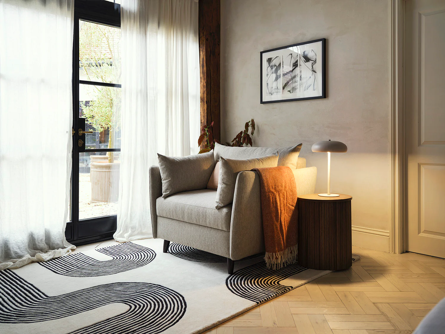 Model 08 Chair Bed Single Sofa Bed, Pumice - Image 4