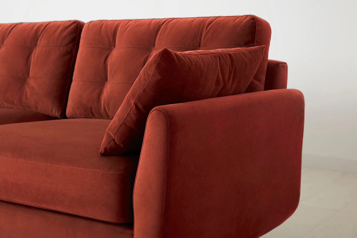 Model 10 2-Seater Sofa with Ottoman, Brick - Image 6