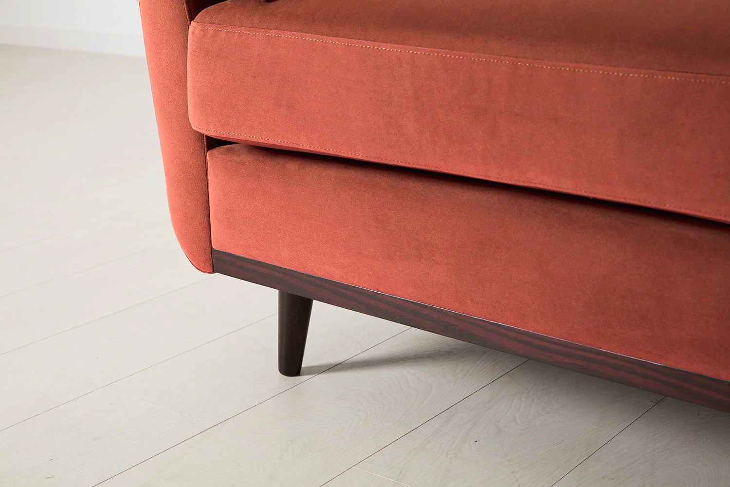 Model 10 2-Seater Sofa with Ottoman, Brick - Image 8