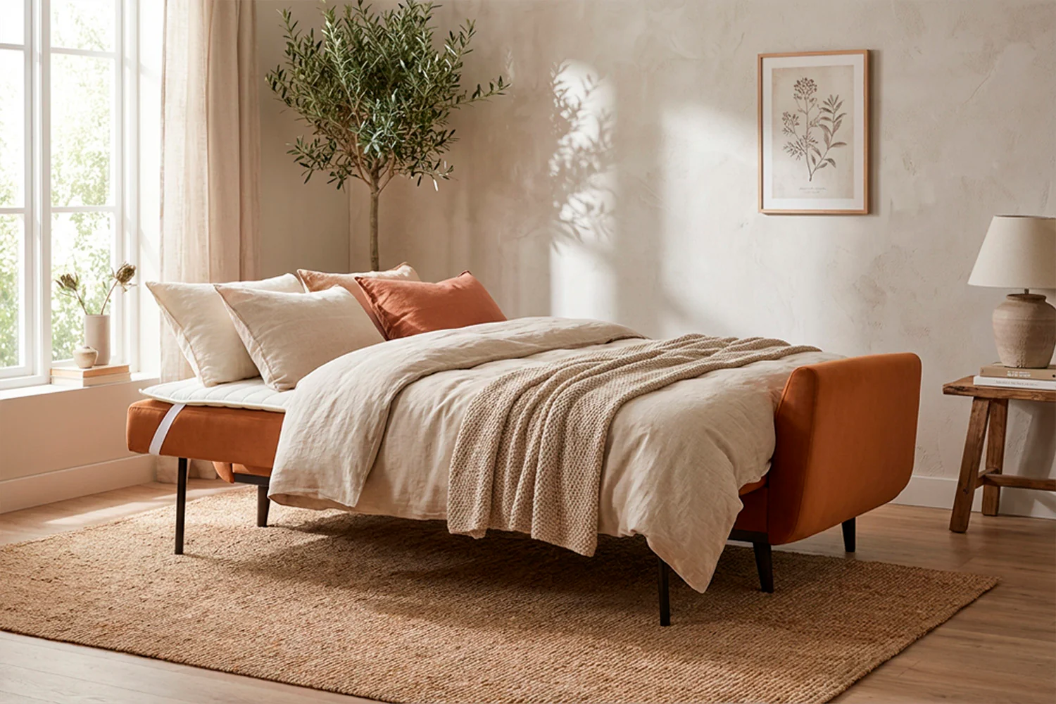 Model 10 Sofa Bed 3 Seater, Bronze - Image 2