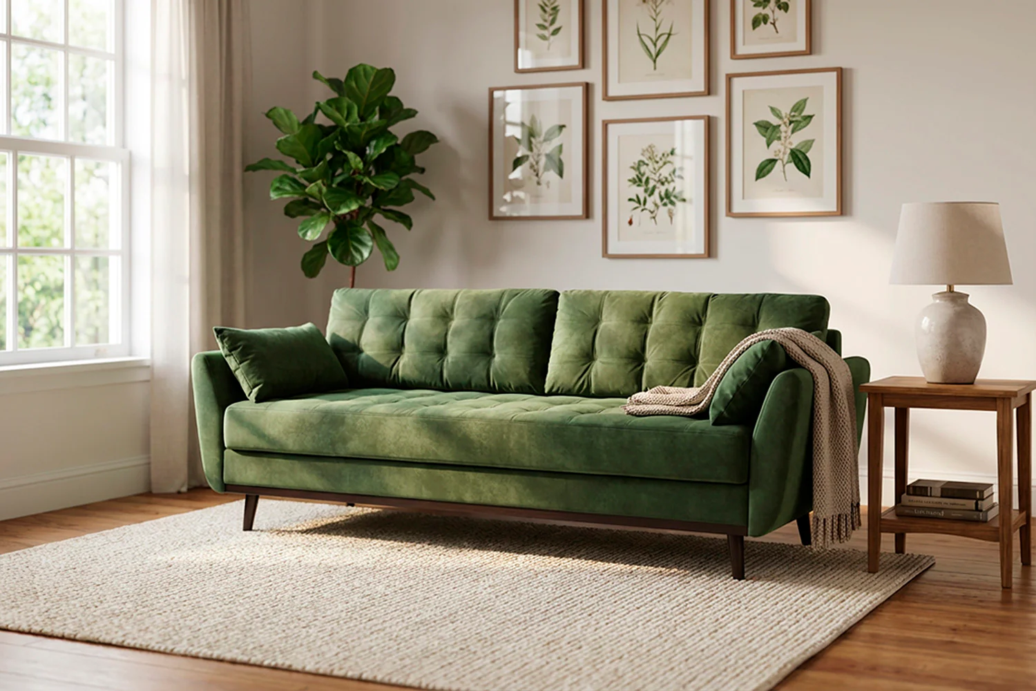 Model 10 Sofa Bed 3 Seater, Conifer - Image 2