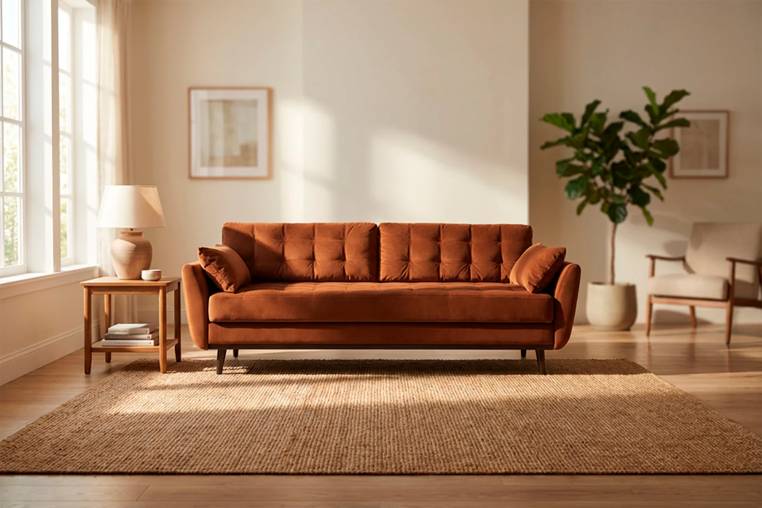 Model 10 Sofa Bed 3 Seater, Umber - Image 4