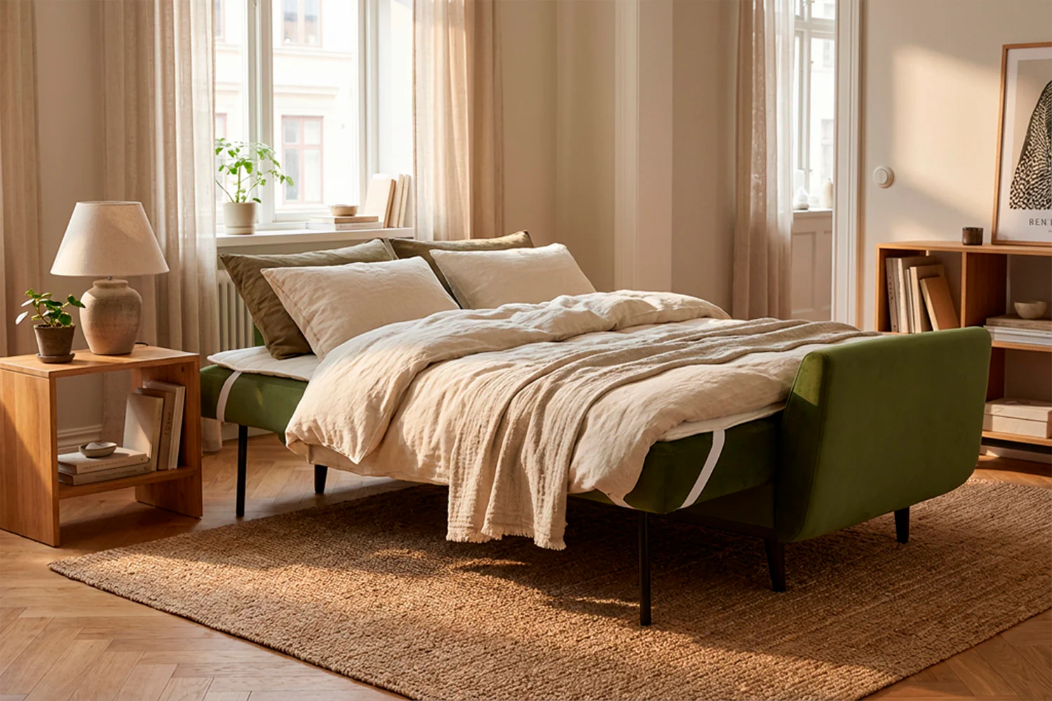 Model 10 Sofa Bed 3 Seater, Vine - Image 2