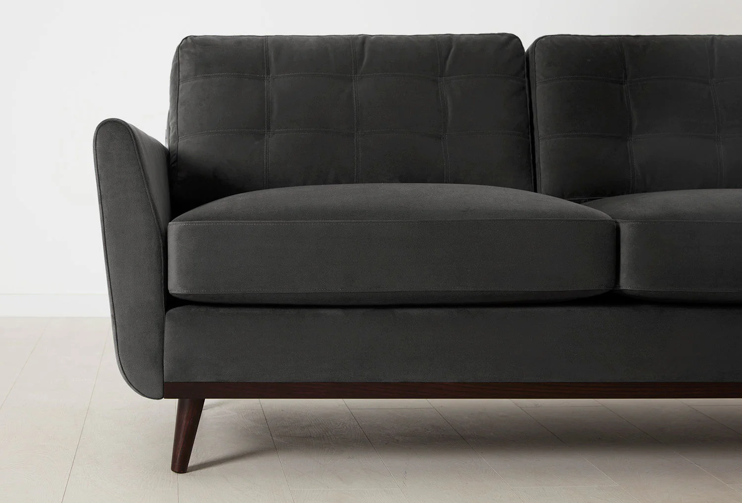 Model 10 3-Seater Sofa with Ottoman, Charcoal - Image 4