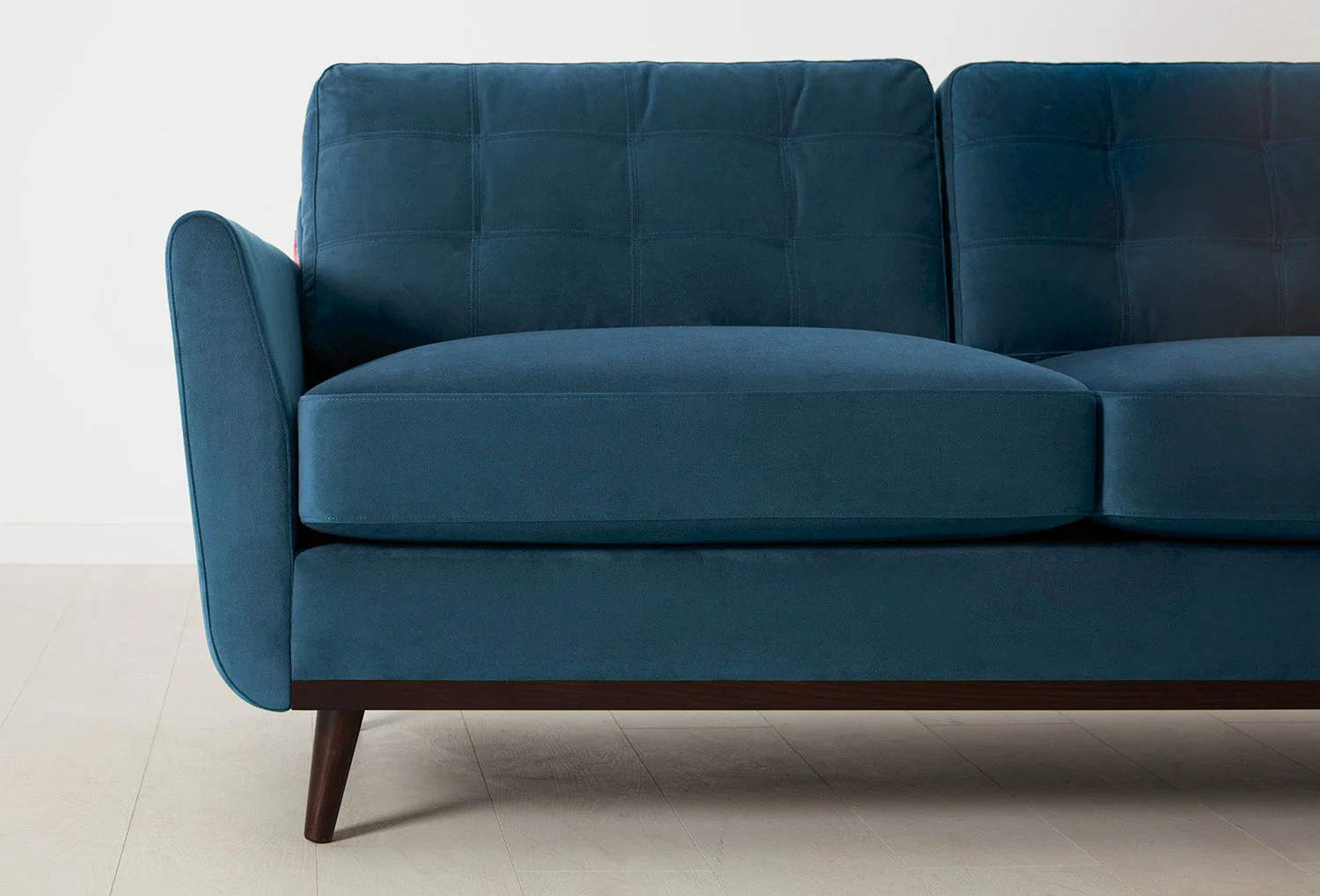 Model 10 3-Seater Sofa with Ottoman, Teal - Image 4