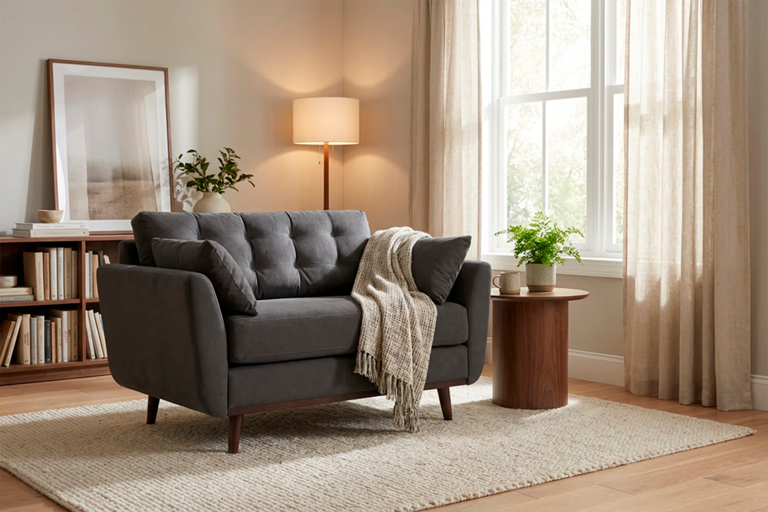 Model 10 Loveseat, Charcoal - Image 2