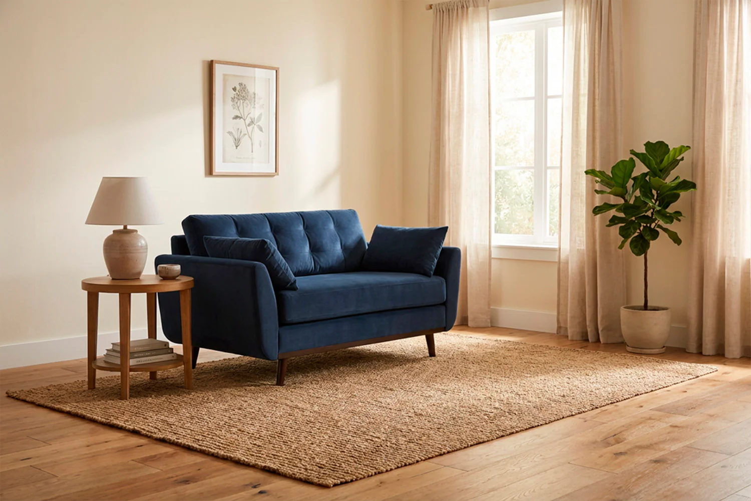 Model 10 Loveseat, Indigo - Image 2