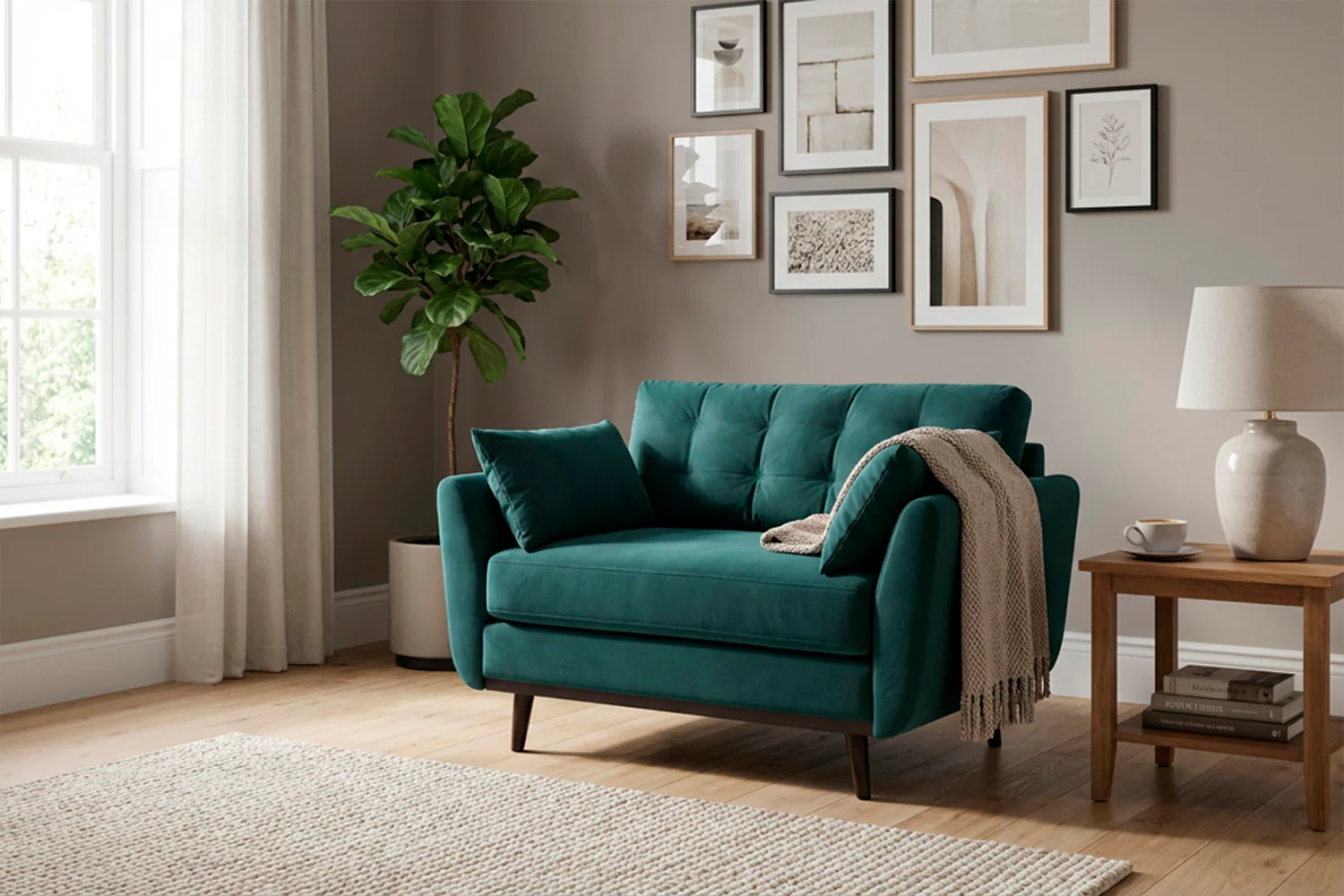 Model 10 Loveseat, Kingfisher - Image 2