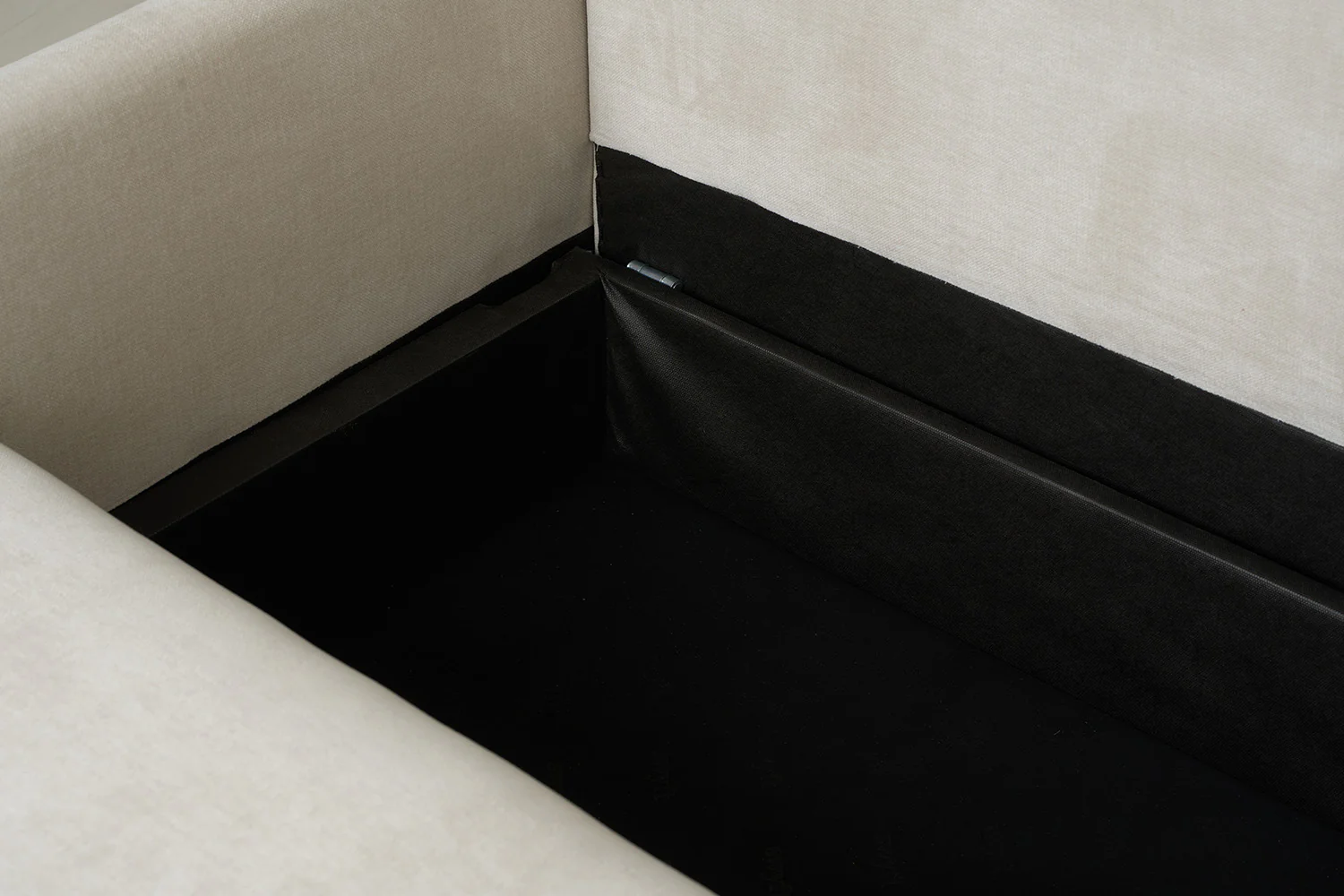Model 12 Sofa Bed with Storage 3 Seater Left Chaise, Chalk - Image 19