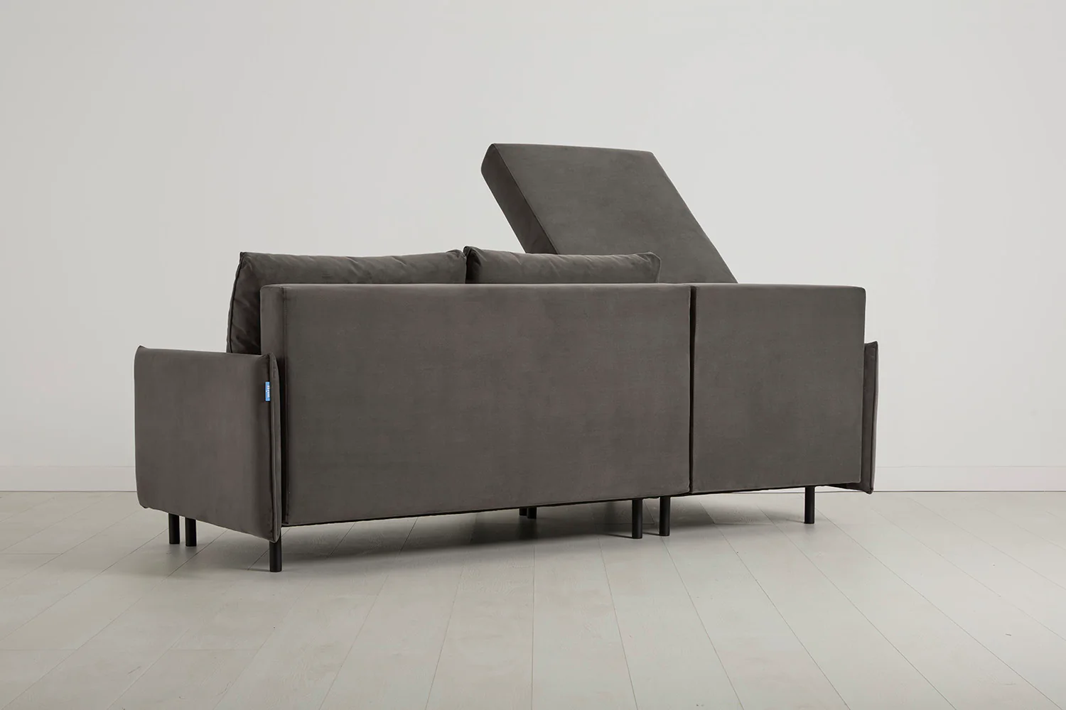 Model 12 Sofa Bed with Storage 3 Seater Left Chaise, Elephant - Image 11