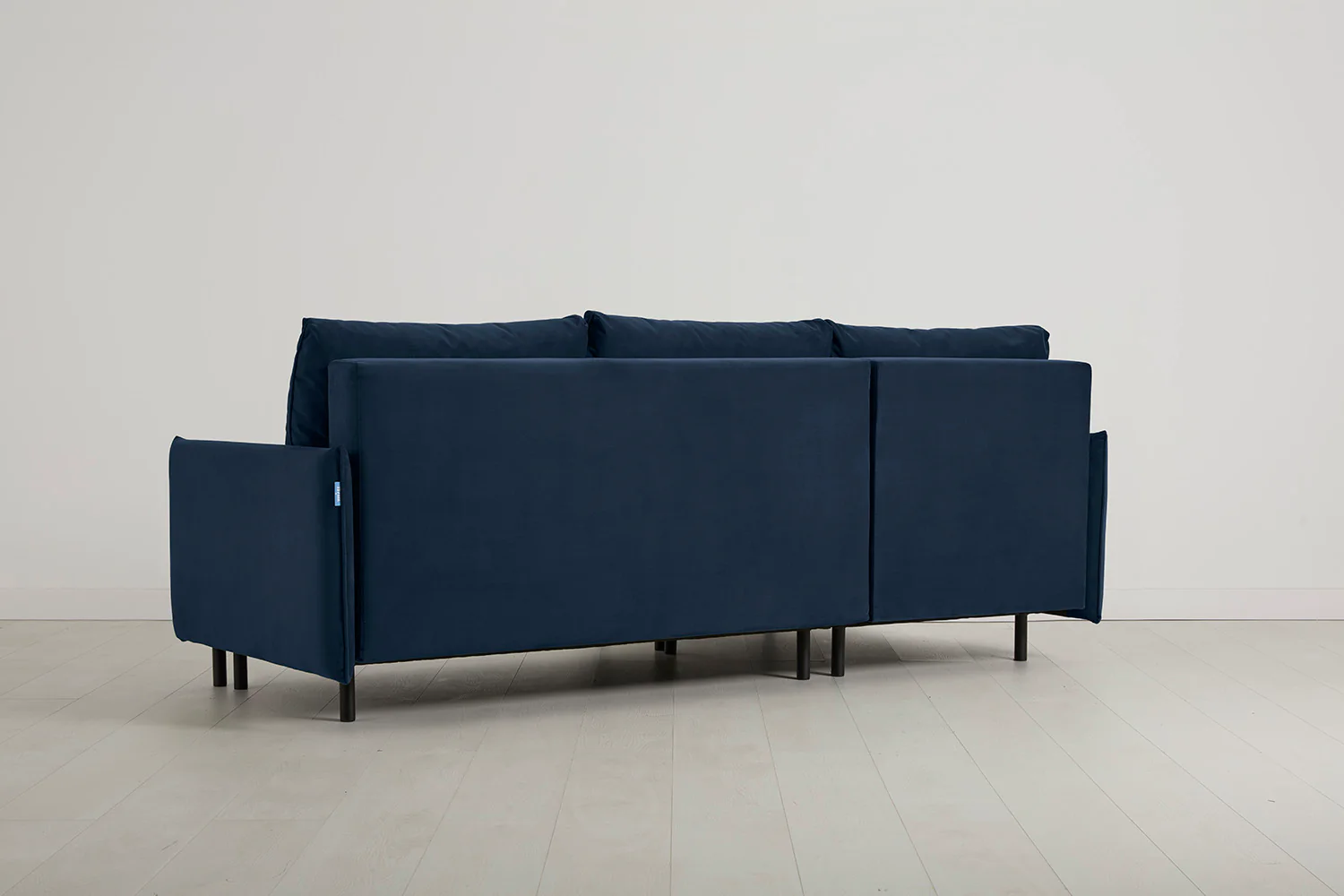 Model 12 Sofa Bed with Storage 3 Seater Left Chaise, Indigo - Image 6