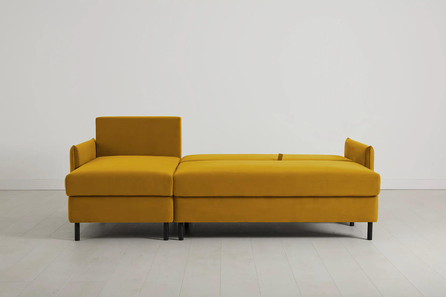 Model 12 Sofa Bed with Storage 3 Seater Left Chaise, Mustard - Image 10