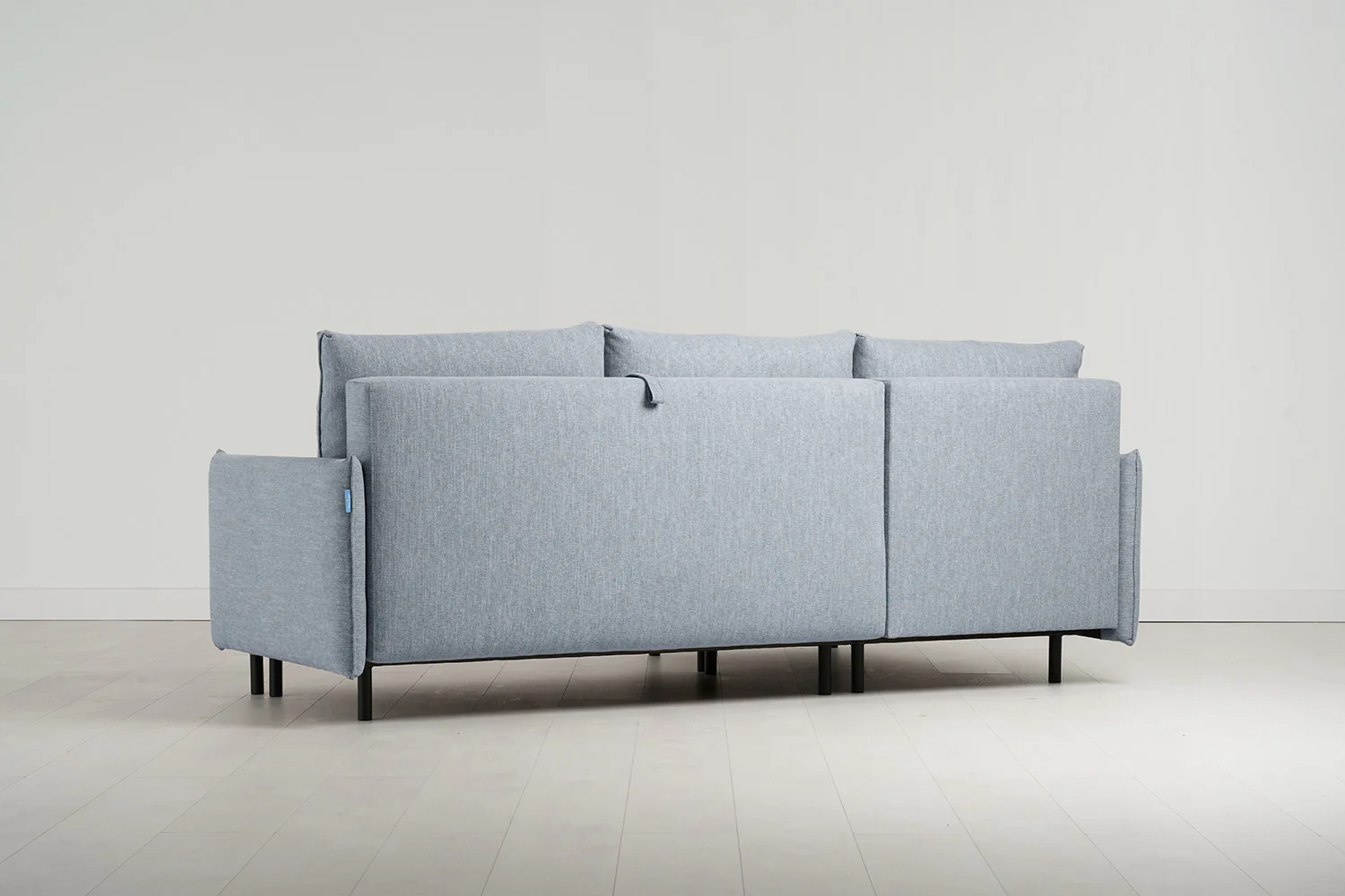 Model 12 Sofa Bed with Storage 3 Seater Left Chaise, Seaglass - Image 8