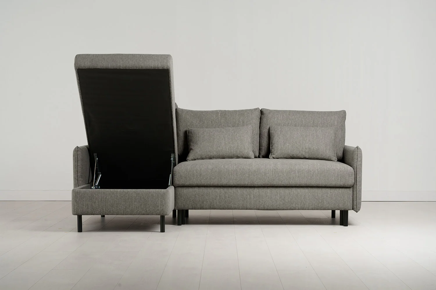 Model 12 Sofa Bed with Storage 3 Seater Left Chaise, Shadow - Image 5