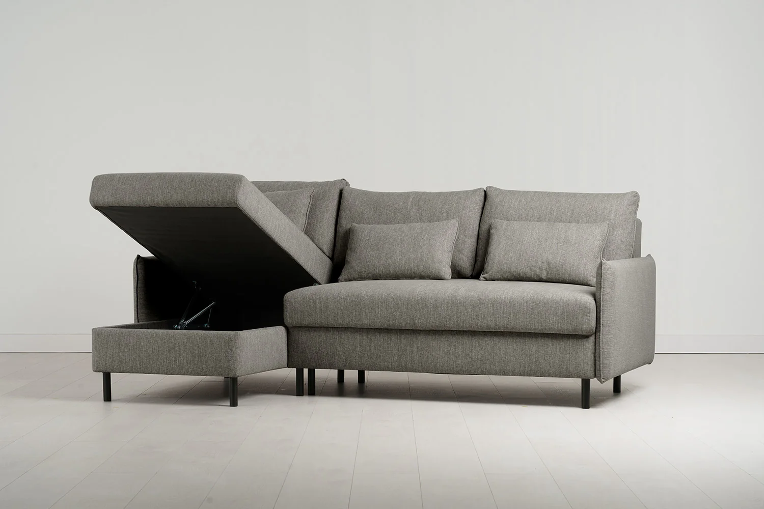 Model 12 Sofa Bed with Storage 3 Seater Left Chaise, Shadow - Image 7