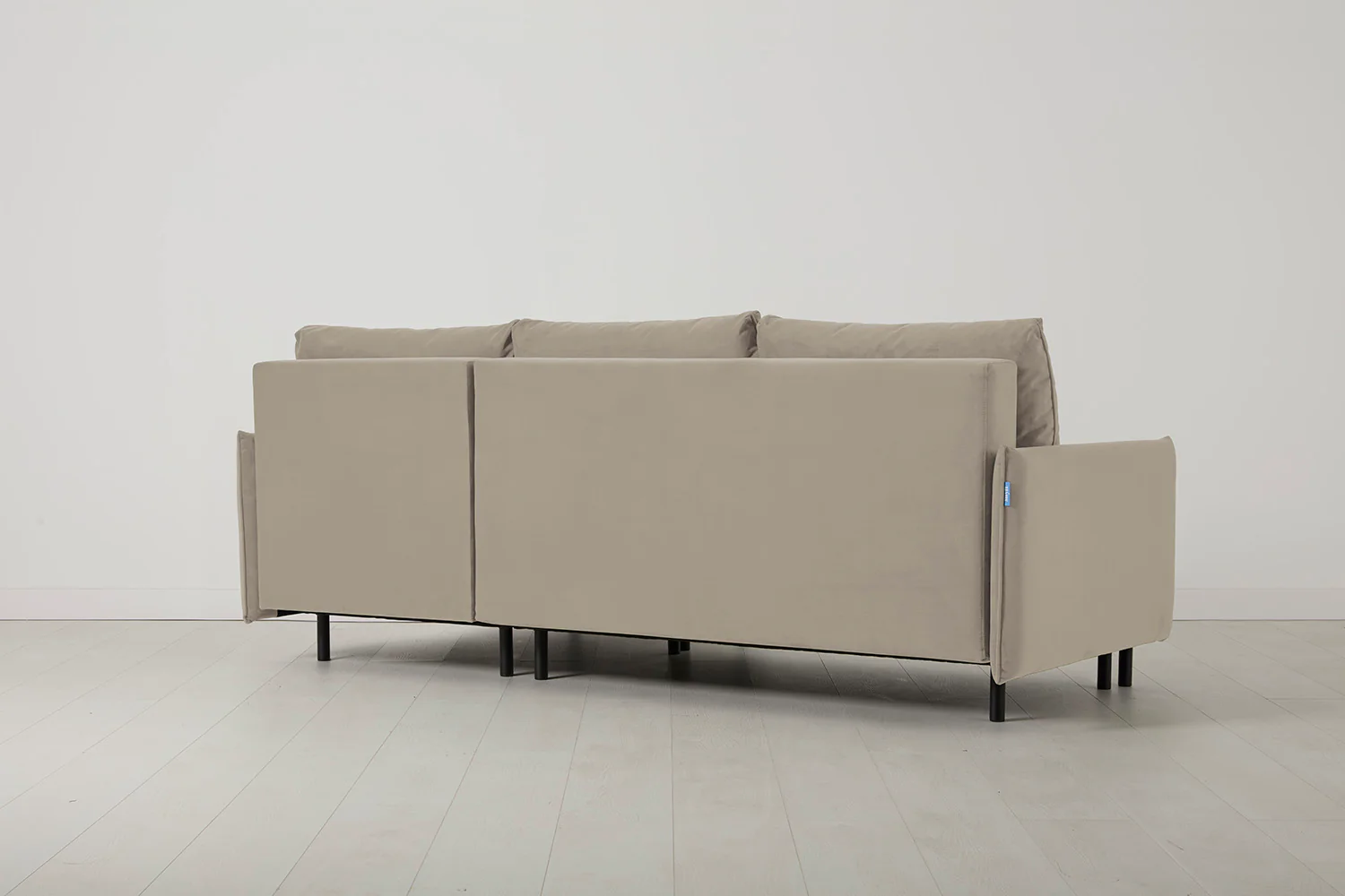 Model 12 Sofa Bed with Storage 3 Seater Right Chaise, Bone - Image 8