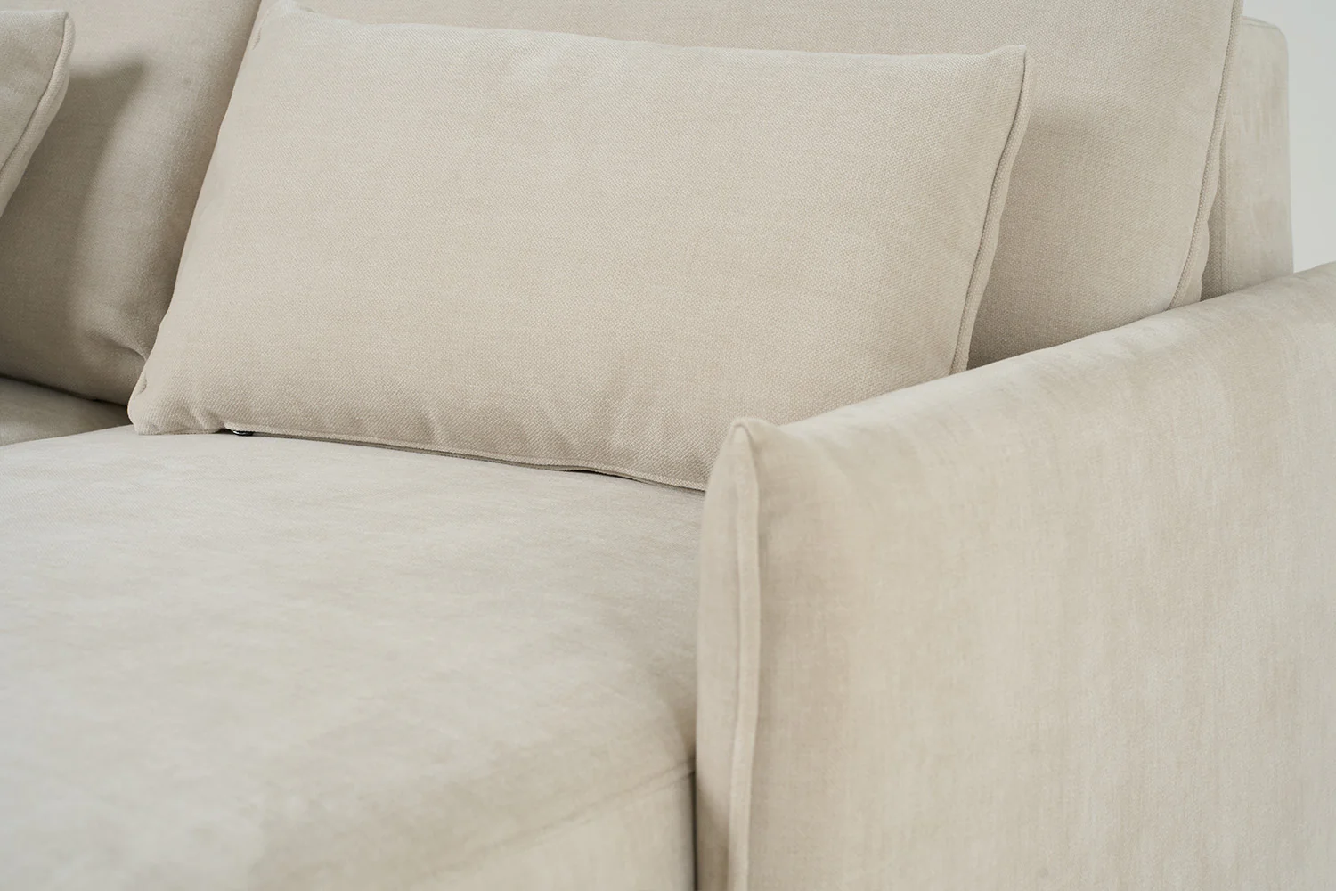Model 12 Sofa Bed with Storage 3 Seater Right Chaise, Chalk - Image 18