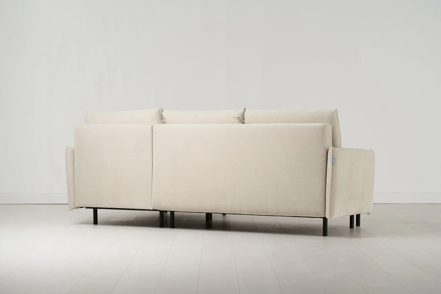 Model 12 Sofa Bed with Storage 3 Seater Right Chaise, Chalk - Image 8