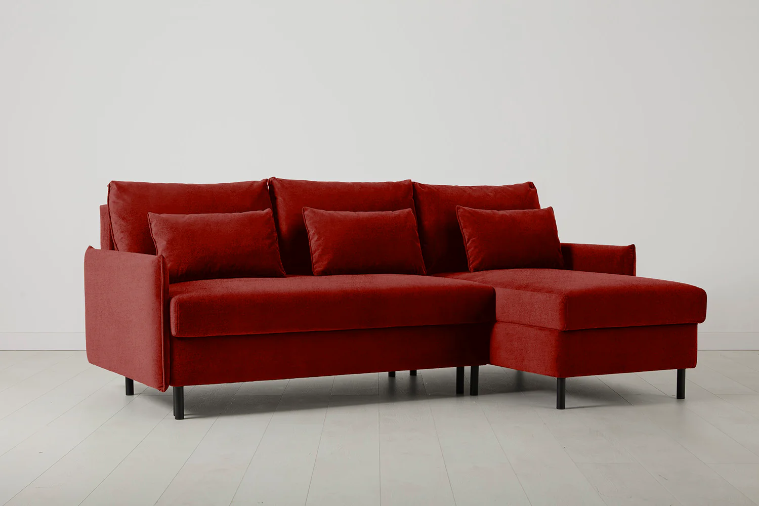 Model 12 Sofa Bed with Storage 3 Seater Right Chaise, Harissa - Image 4