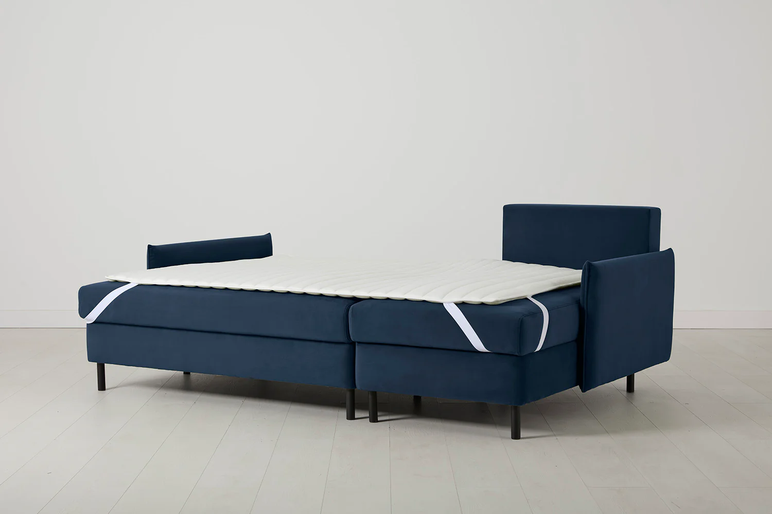 Model 12 Sofa Bed with Storage 3 Seater Right Chaise, Indigo - Image 10