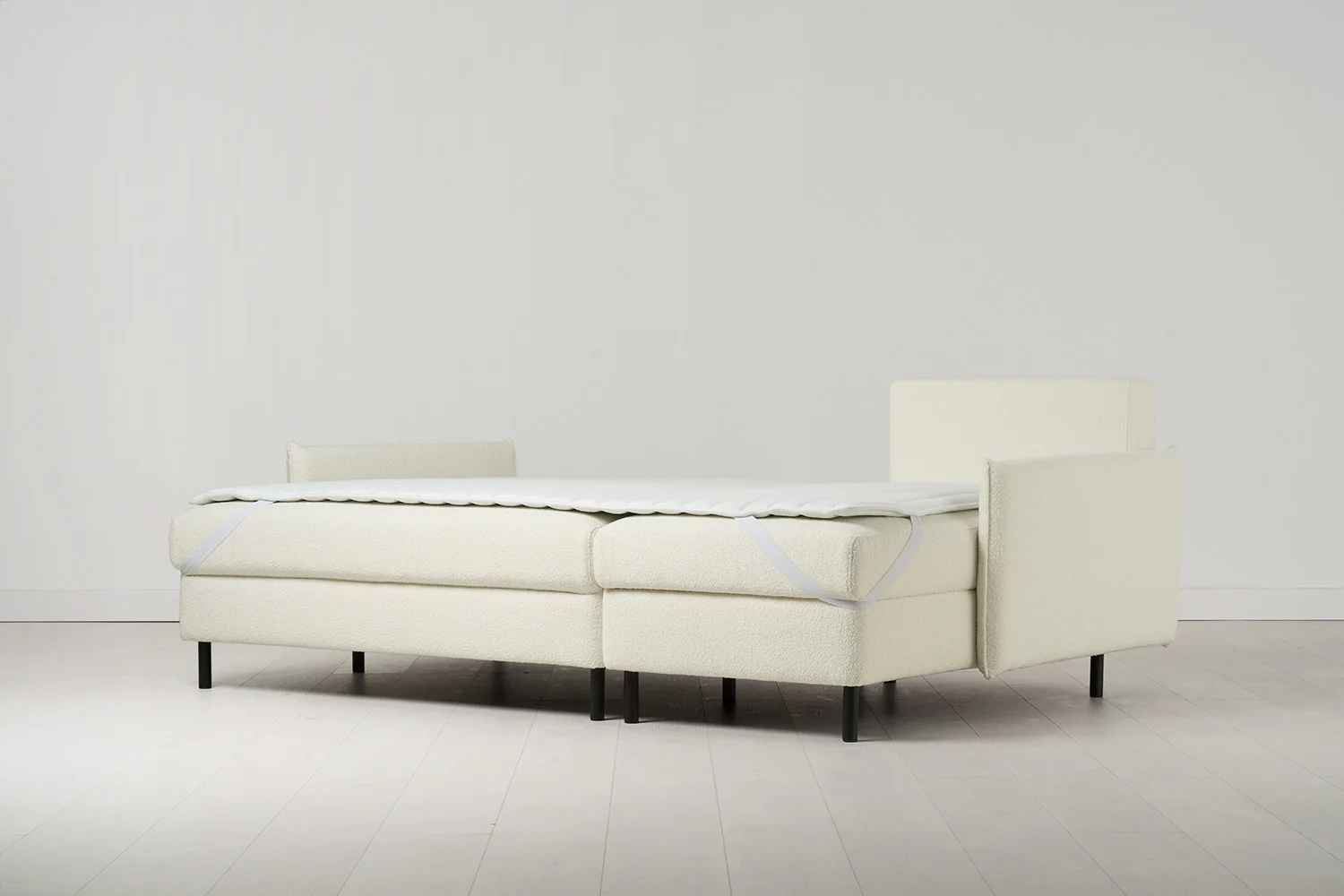 Model 12 Sofa Bed with Storage 3 Seater Right Chaise, Ivory - Image 12