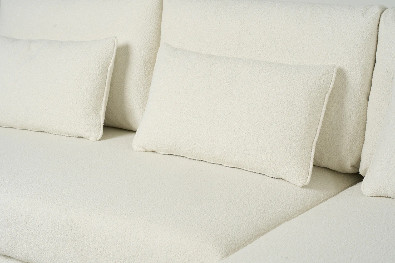 Model 12 Sofa Bed with Storage 3 Seater Right Chaise, Ivory - Image 17
