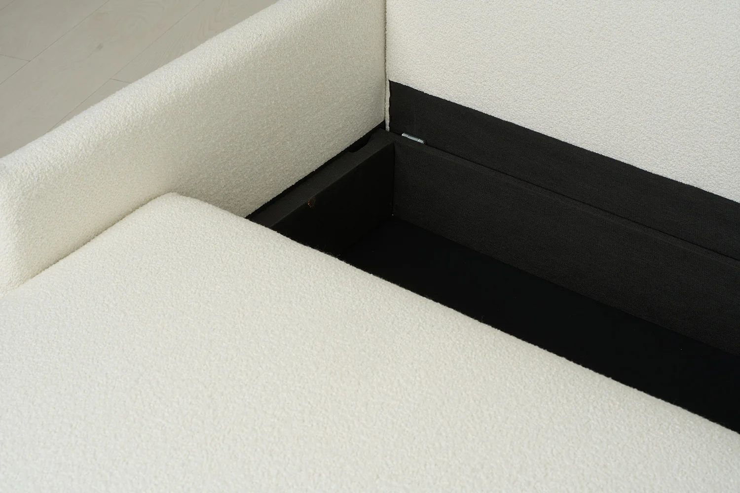 Model 12 Sofa Bed with Storage 3 Seater Right Chaise, Ivory - Image 22