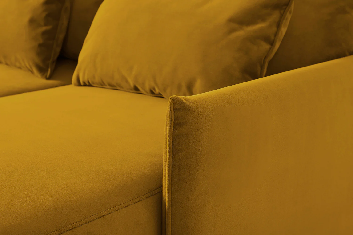 Model 12 Sofa Bed with Storage 3 Seater Right Chaise, Mustard - Image 19