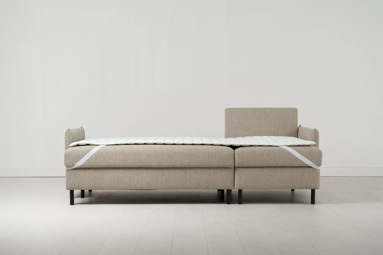 Model 12 Sofa Bed with Storage 3 Seater Right Chaise, Pumice - Image 12