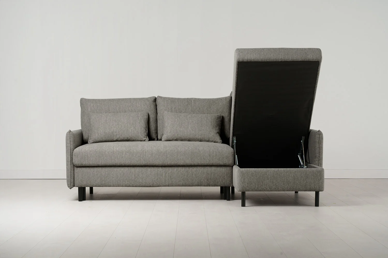 Model 12 Sofa Bed with Storage 3 Seater Right Chaise, Shadow - Image 5