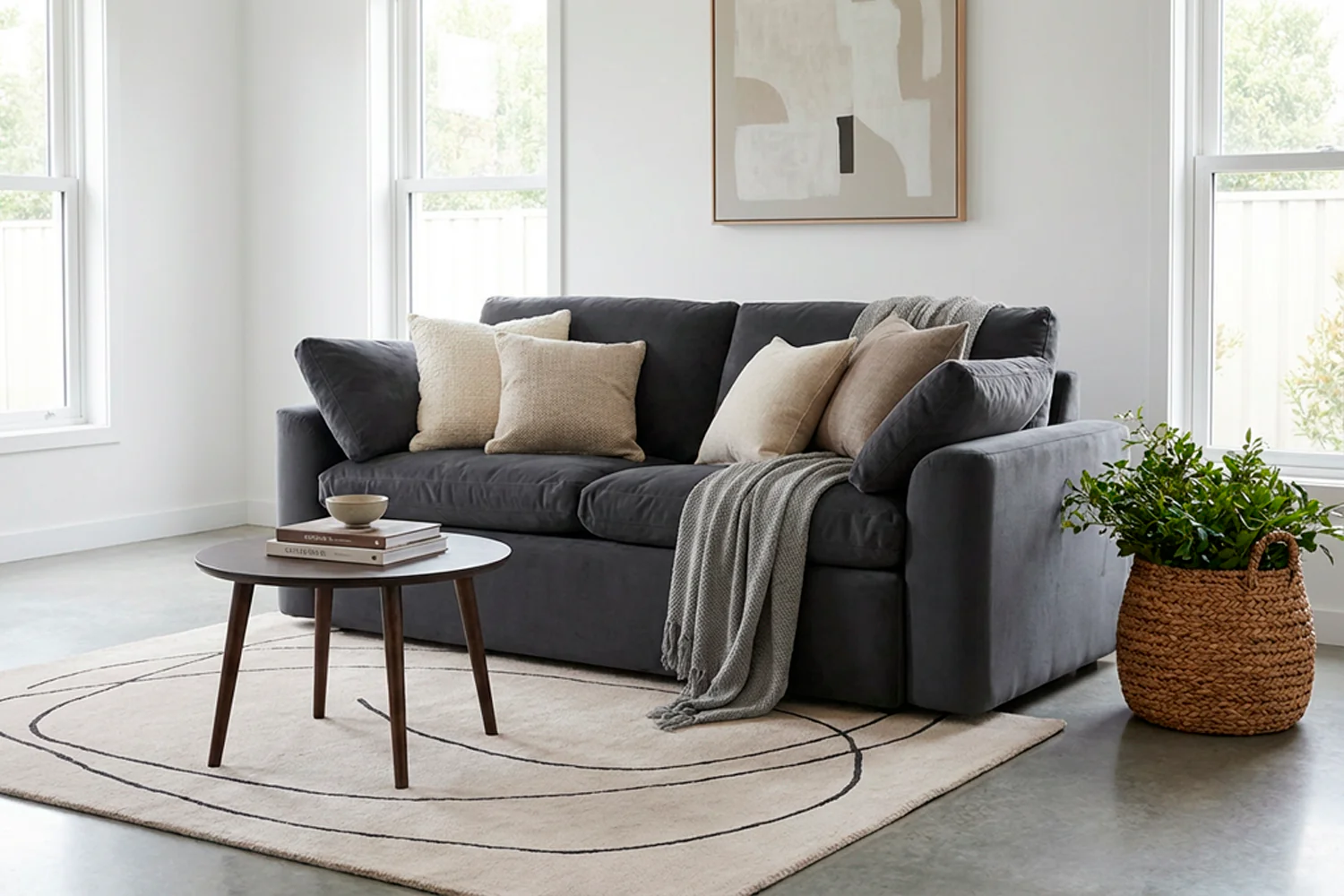 Model 13 2-Seater Sofa, Charcoal - Image 2