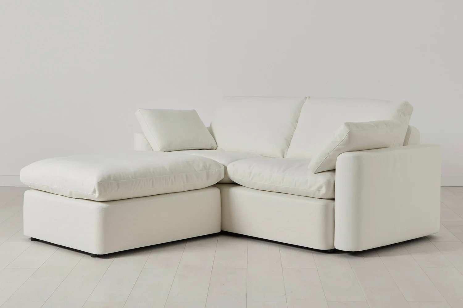 Model 13 2-Seater Left Chaise Sofa, White - Image 2