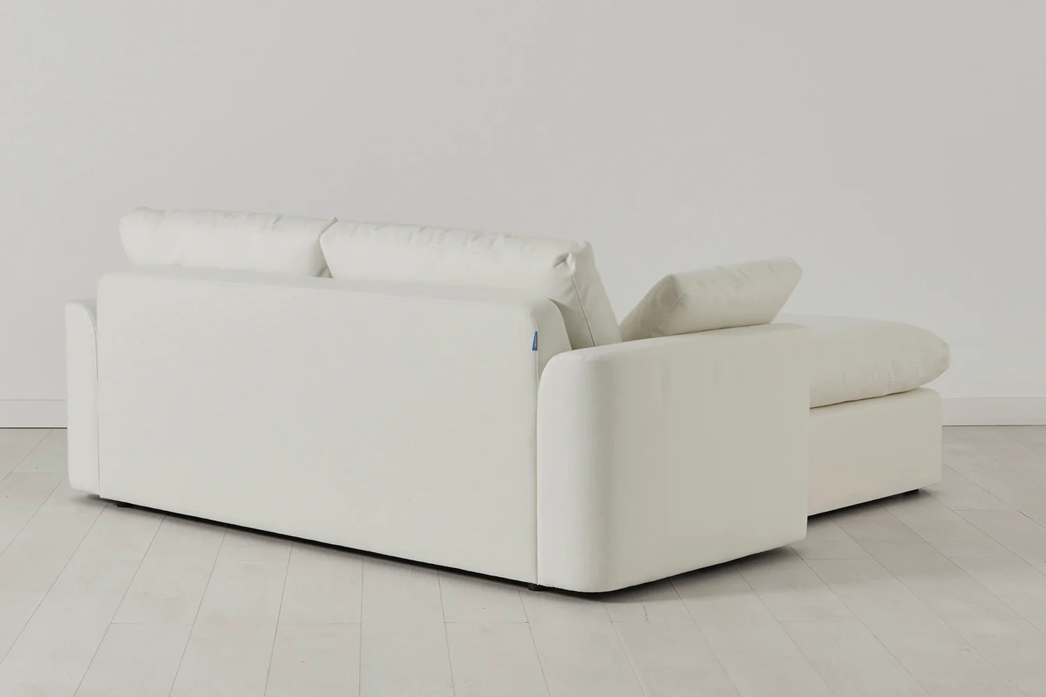 Model 13 2-Seater Right Chaise Sofa, White - Image 3