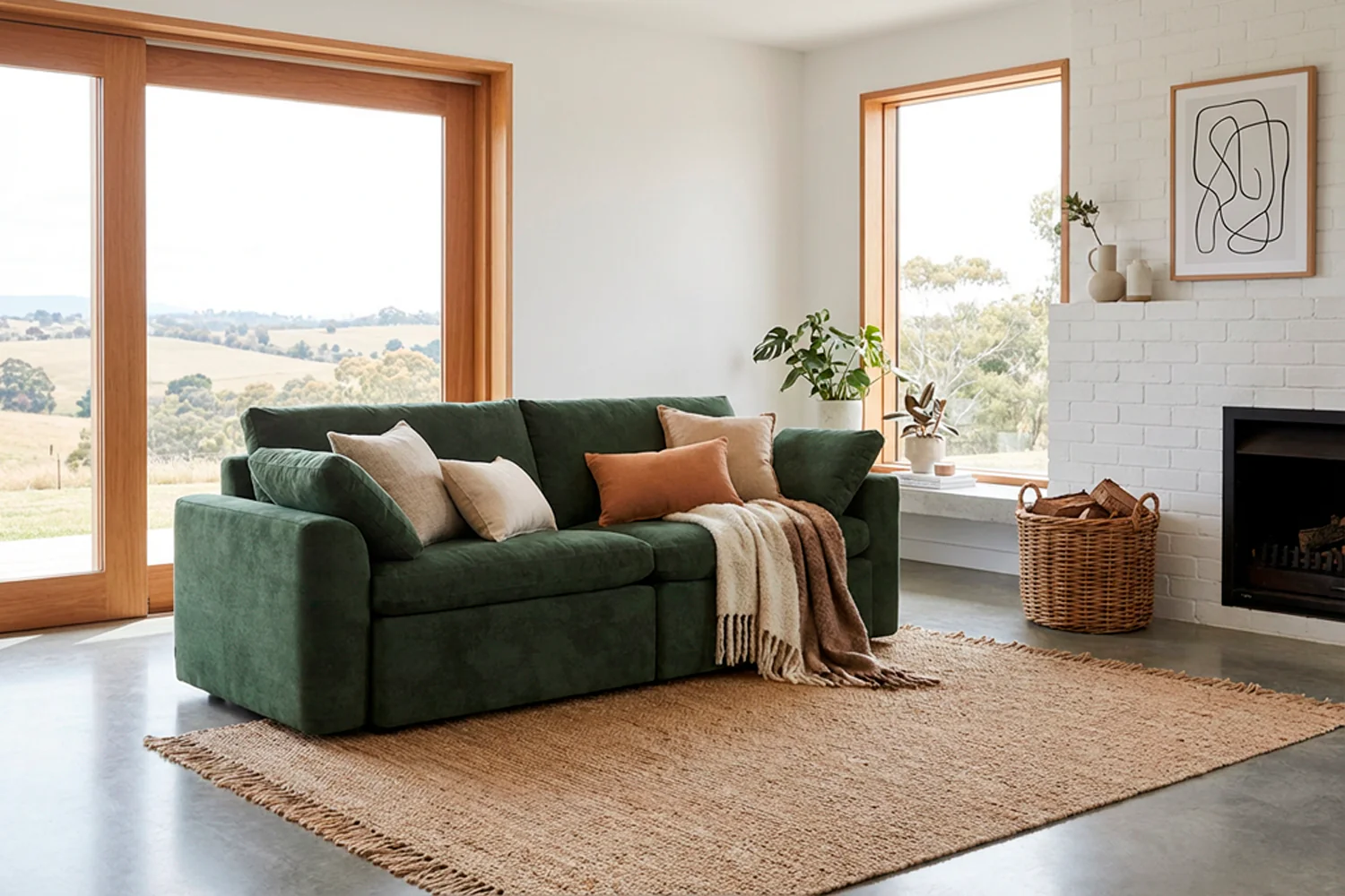 Model 13 3-Seater Sofa, Conifer - Image 2