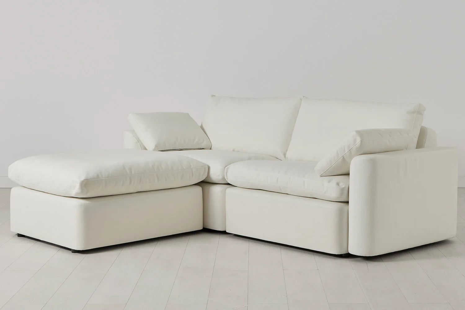 Model 13 3-Seater Left Chaise Sofa, White - Image 3