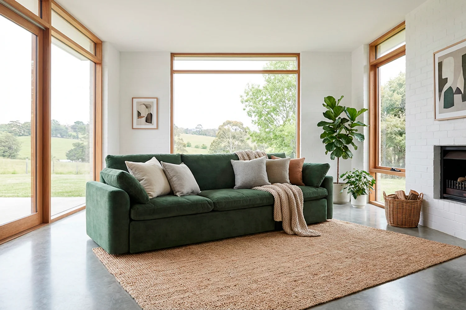 Model 13 4-Seater Sofa, Conifer - Image 2