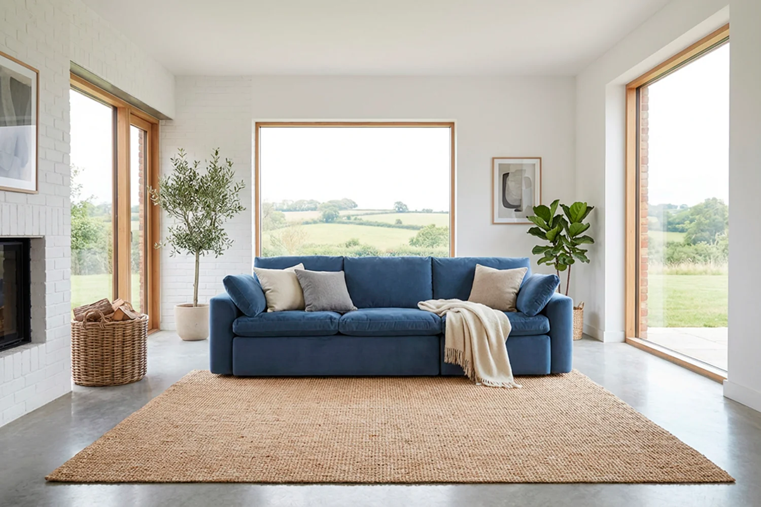 Model 13 4-Seater Sofa, Teal - Image 2