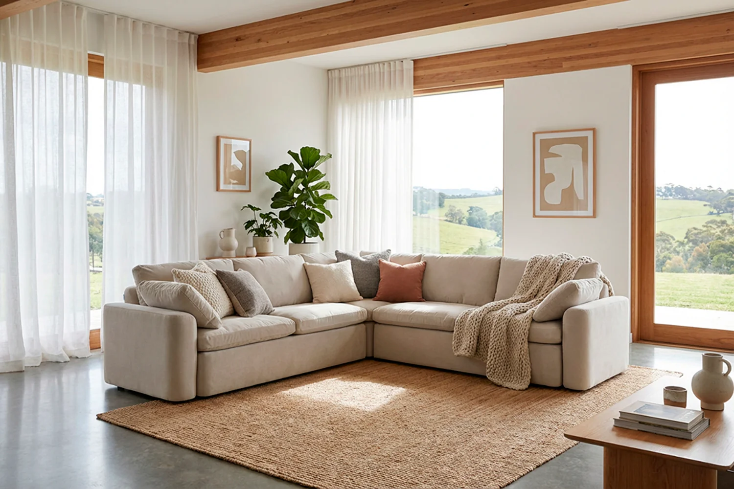 Model 13 Corner Sofa, Bone - Image 2