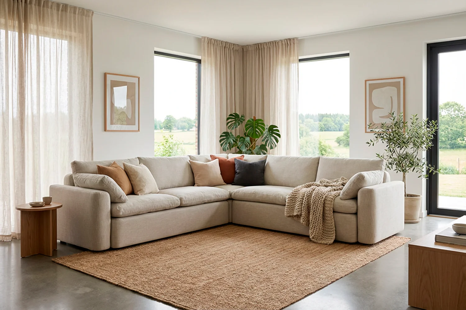 Model 13 Corner Sofa, Parchment - Image 2
