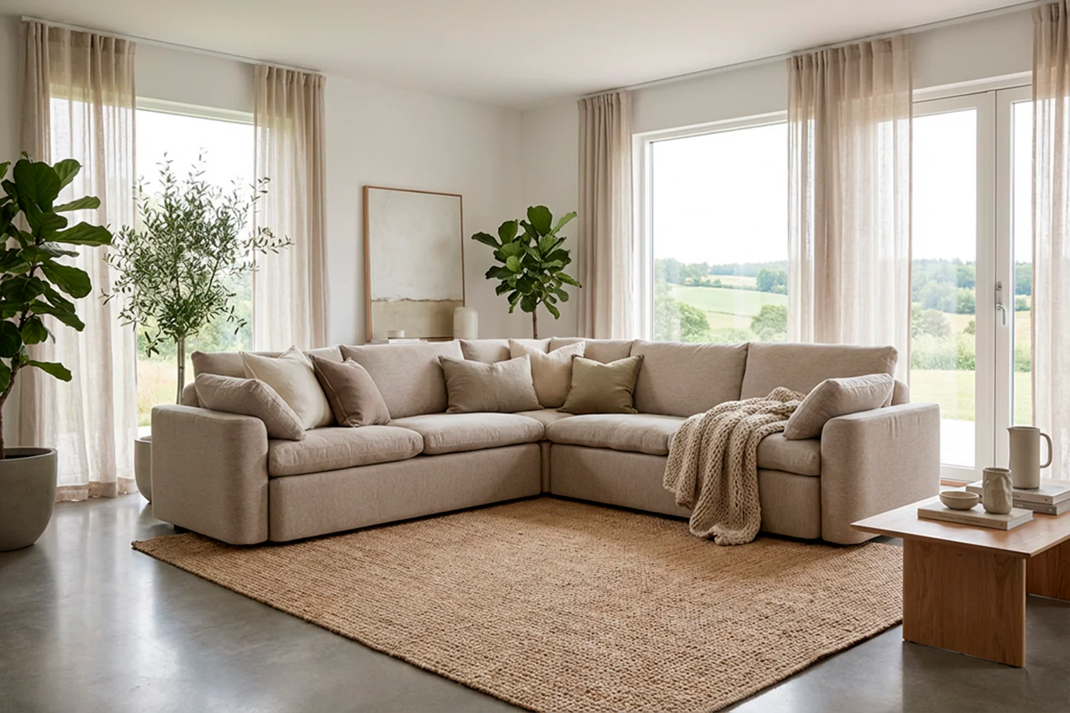 Model 13 Corner Sofa, Pumice - Image 2