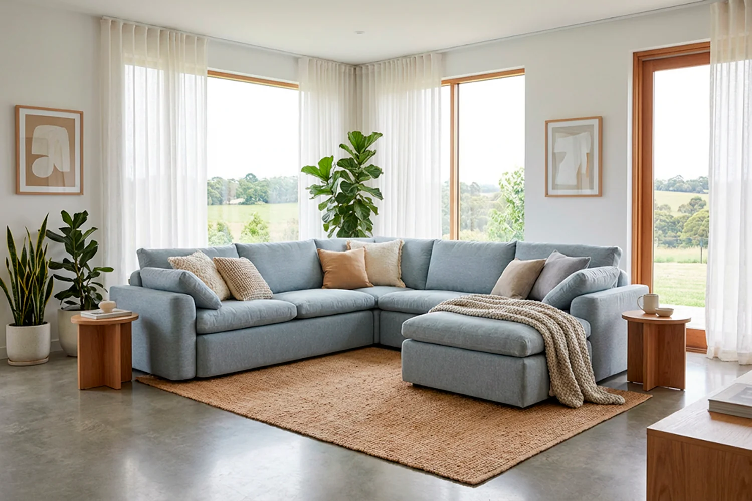 Model 13 Corner Sofa, Seaglass - Image 2