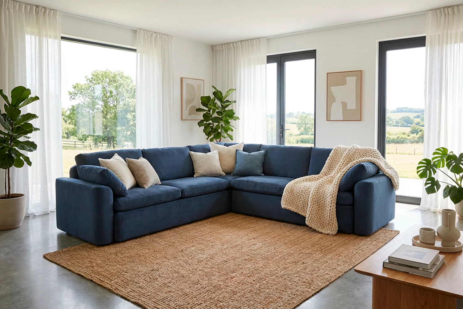 Model 13 Corner Sofa, Teal - Image 2