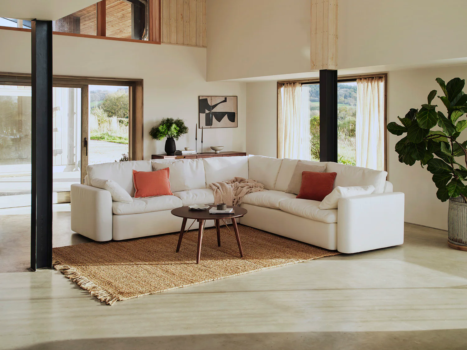 Model 13 Corner Sofa, White - Image 2