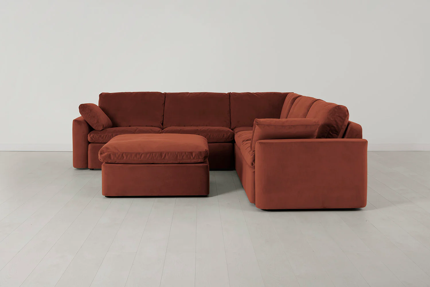 Model 13 Corner Sofa with Ottoman, Brick - Image 2