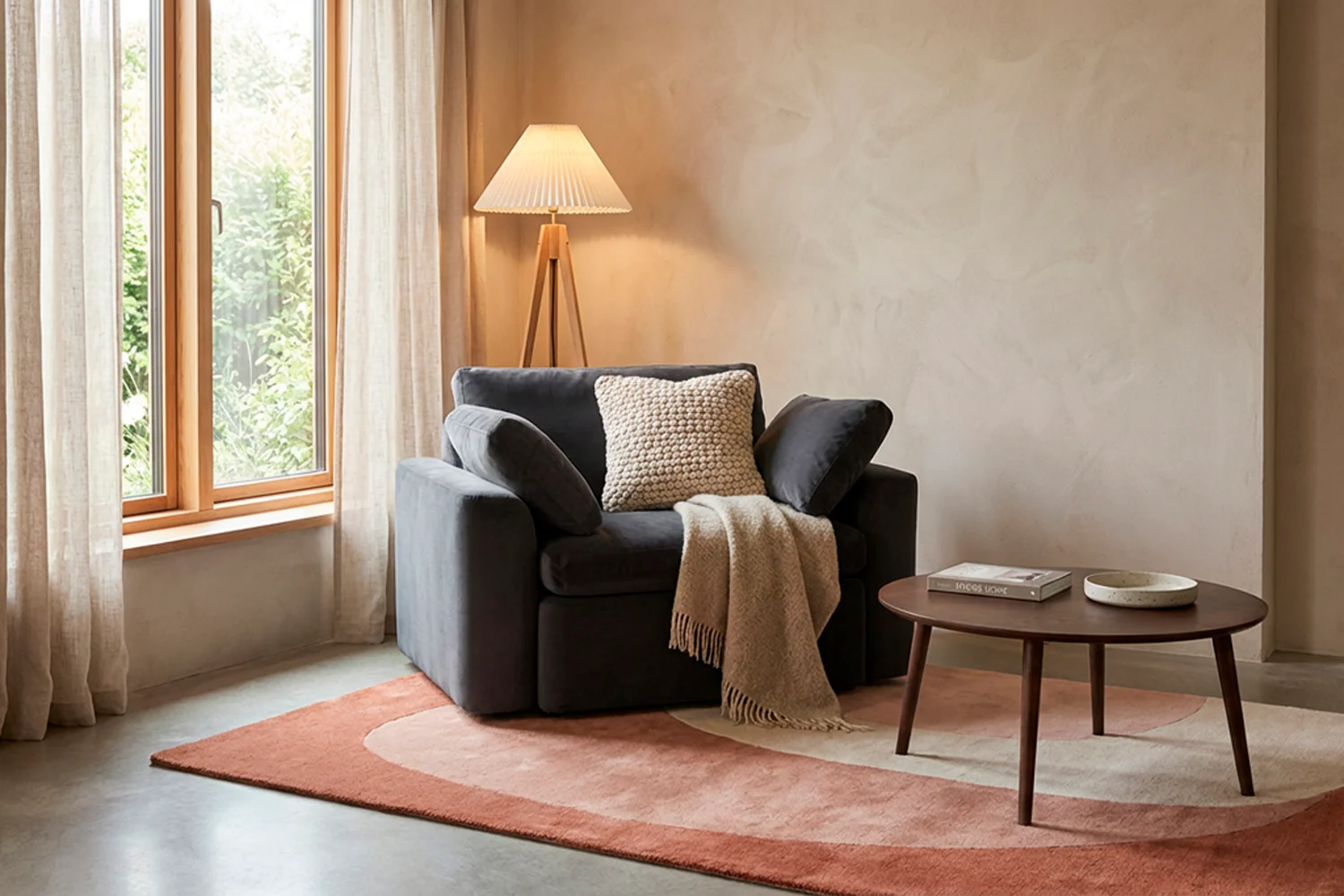 Model 13 Loveseat, Charcoal - Image 2
