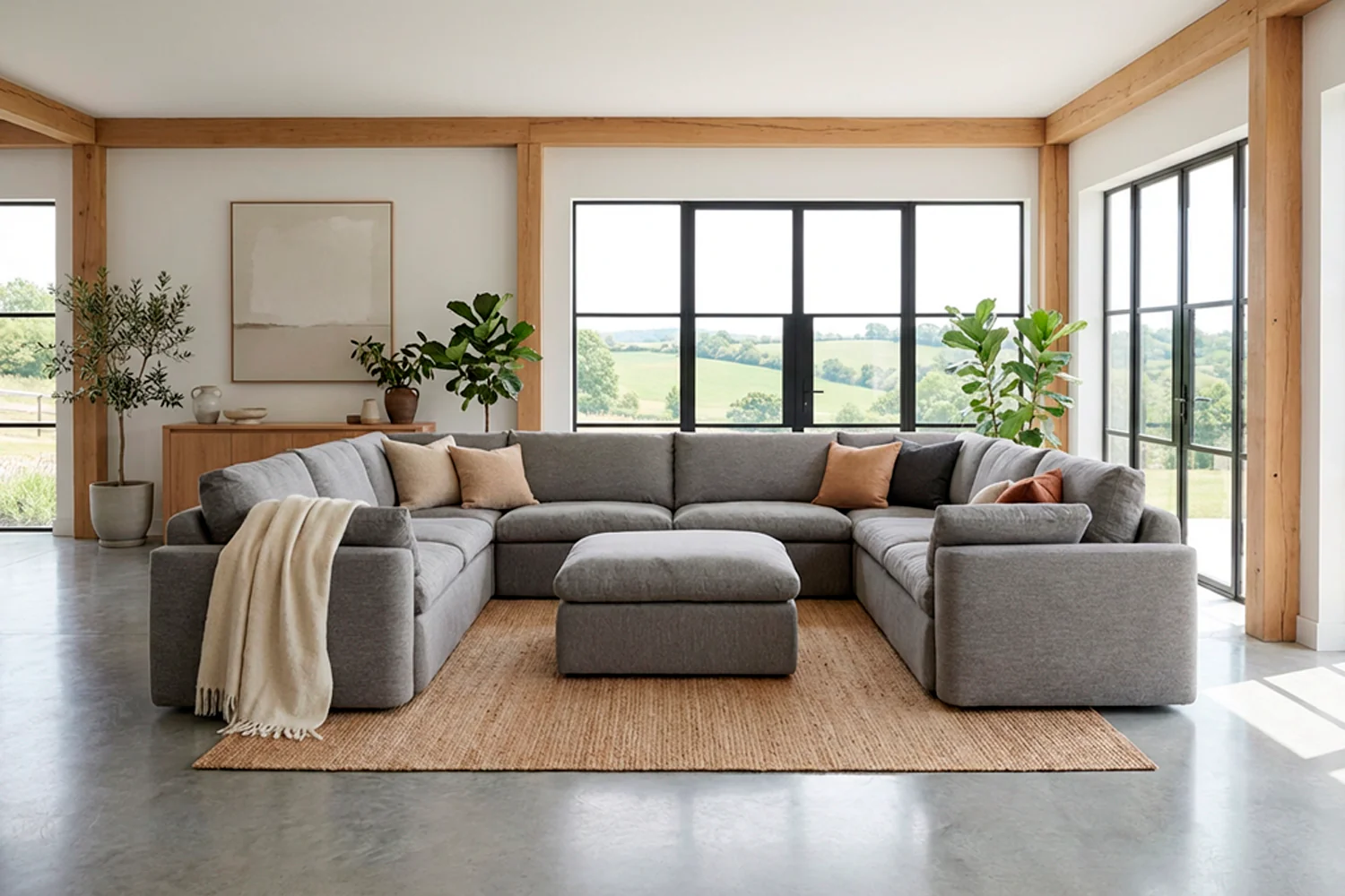 Model 13 U Shaped Sofa, Shadow - Image 2