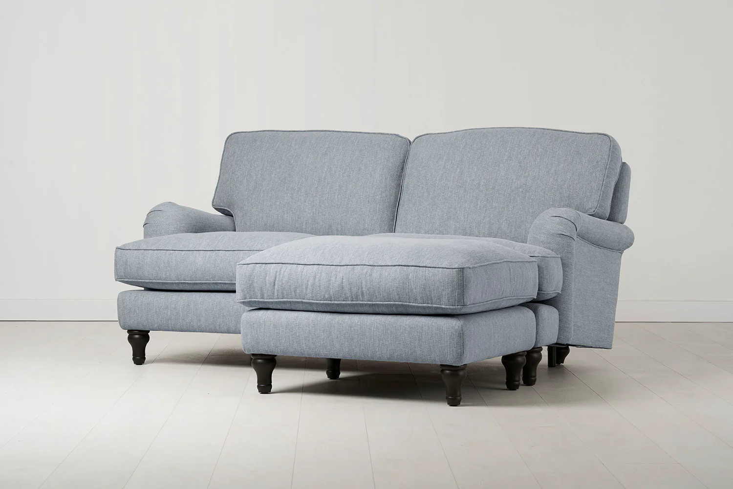 Model 15 2 Seater Sofa with Ottoman, Seaglass - Image 2