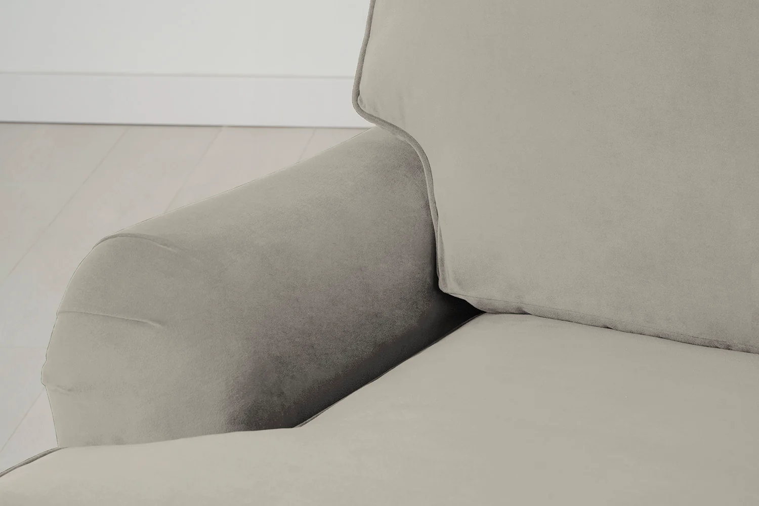 Model 15 3 Seater Sofa with Ottoman, Bone - Image 6