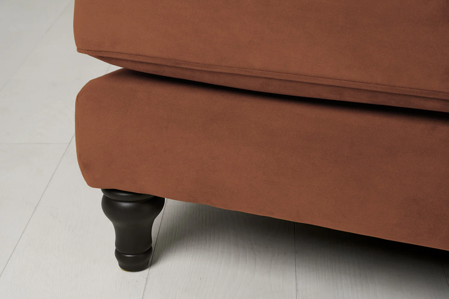 Model 15 3 Seater Sofa with Ottoman, Umber - Image 4